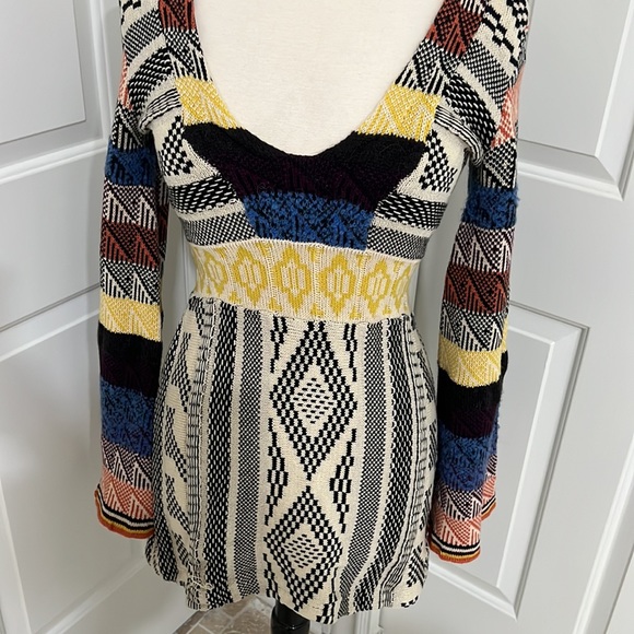 Free people patchwork sweater dress - Picture 3 of 5